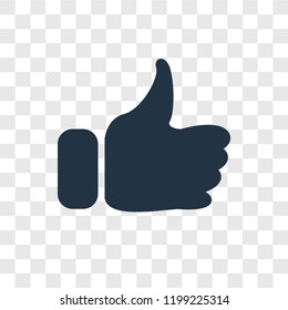 Like vector icon isolated on transparent background, Like transparency logo concept