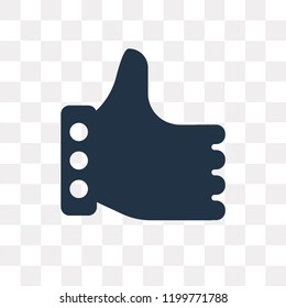 Like vector icon isolated on transparent background, Like transparency concept can be used web and mobile