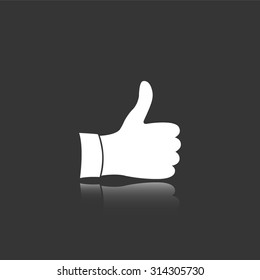 like vector icon with mirror reflection