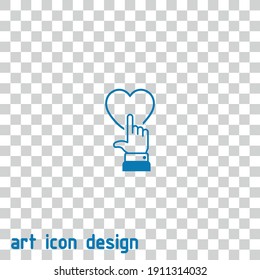 like vector icon on an abstract background