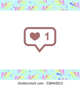 Like vector icon on white background. Isolated illustration. Business picture.