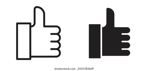 Like vector icon set in black color.