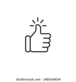 Like vector icon, thumbs up -Vector
