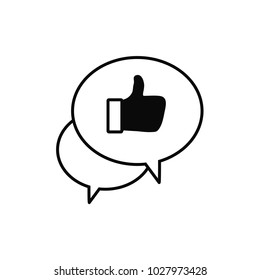 Like vector icon. Thumbs up. Hand icon. Social Concept