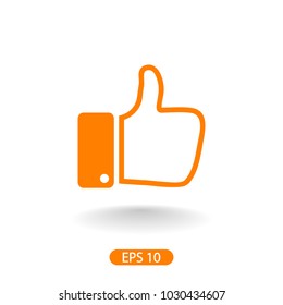 Like vector icon. Thumbs up. Hand icon. Social Concept