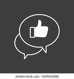 Like vector icon. Thumbs up. Hand icon. Social Concept