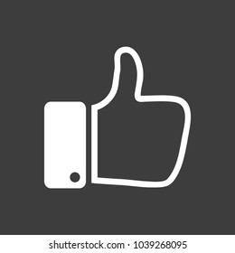 Like vector icon. Thumbs up. Hand icon. Social Concept