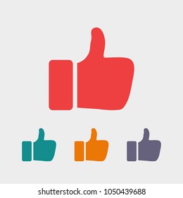 Like vector icon. Thumbs up. Hand icon. Social Concept