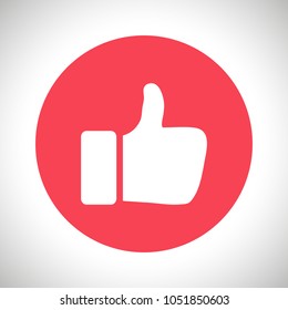 Like vector icon. Thumbs up. Hand icon. Social Concept