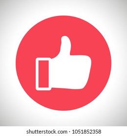 Like vector icon. Thumbs up. Hand icon. Social Concept