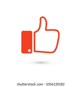 Like vector icon. Thumbs up. Hand icon. Social Concept
