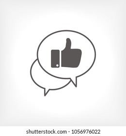 Like vector icon. Thumbs up. Hand icon. Social Concept