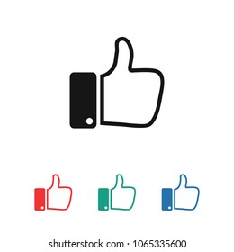 Like vector icon. Thumbs up. Hand icon. Social Concept