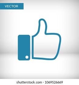 Like vector icon. Thumbs up. Hand icon. Social Concept