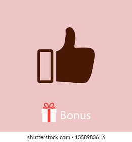 Like vector icon. Thumbs up. Hand icon. Social Concept
