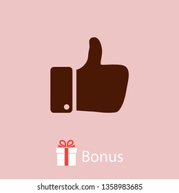 Like vector icon. Thumbs up. Hand icon. Social Concept