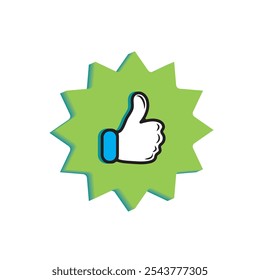 Like Vector Image, Thumbs Up Vector Illustration, Good Job Hand Clip Art.