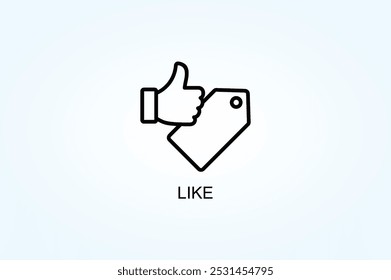 Like Vector Or Logo Sign Symbol Illustration