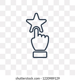 Like vector outline icon isolated on transparent background, high quality linear Like transparency concept can be used web and mobile