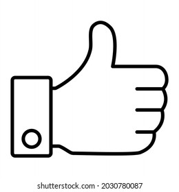 Like Vector Outline Icon Isolated On White Background

