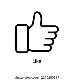 Like Vector   outline Icons. Simple stock illustration stock