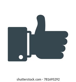 I like vector sign. Conceptual symbol for approval in social media, support for friend and follower, popularity in Internet. Flat cartoon illustration. Objects isolated on white background.