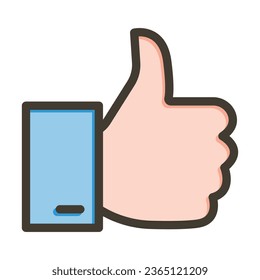 Like Vector Thick Line Filled Colors Icon For Personal And Commercial Use.
