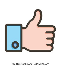 Like Vector Thick Line Filled Colors Icon For Personal And Commercial Use.
