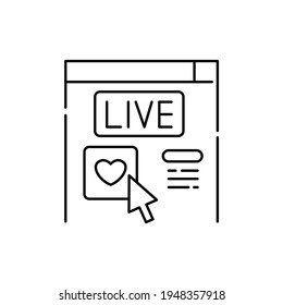 Como el icono de la línea negra del vídeo. Pictograma para página web, aplicación móvil, promoción. elemento de diseño de interfaz gráfica de usuario (GUI) de UI UX. Trazo editable.