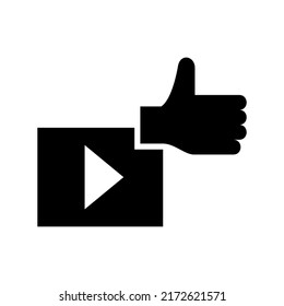 como icono de vídeo o logotipo símbolo de signo aislado ilustración vectorial - iconos vectoriales de estilo negro de alta calidad
