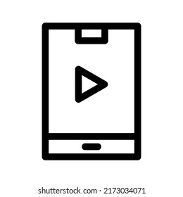 como icono de vídeo o logotipo símbolo de signo aislado ilustración vectorial - iconos vectoriales de estilo negro de alta calidad
