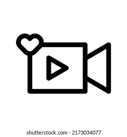 like video icon or logo isolated sign symbol vector illustration - high quality black style vector icons
