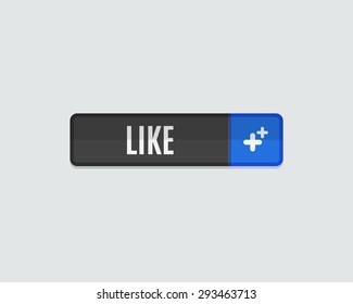 Like web button flat design. Modern flat design website icon and design element