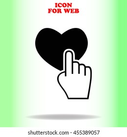 Like web icon. Black illustration on white background