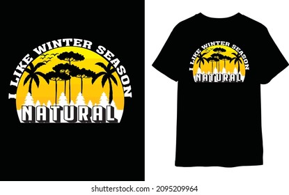 I like winter season vect6ore t-shirt design