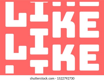 like word art typography concept design vector illustration