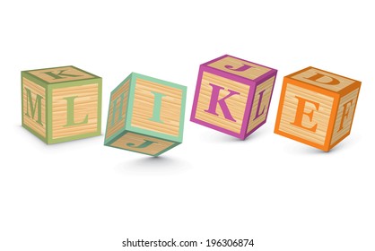 COMO escrito con bloques de alfabeto - ilustración vectorial