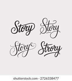 Like written templates set in a stylish joining script with bold and expressive strokes, designed in clean high-quality vector typography perfect for social media graphics, engagement icons, digital branding, and modern decorative lettering