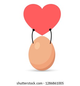 I liked the egg on white background vector illustratuion