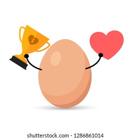 I liked the egg on white background vector illustratuion