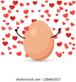 I liked the egg on white background vector illustratuion