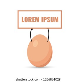 I liked the egg on white background vector illustratuion