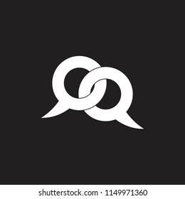 liked talk symbol monogram logo vector