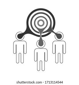 Like-minded people. Vector icon isolated on white background.