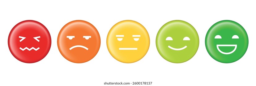 Likert scale. Vector illustration isolated on white background.