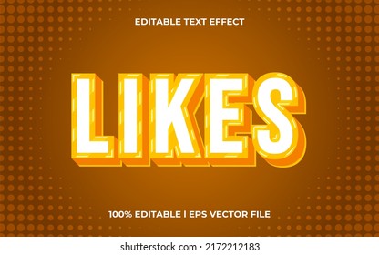 Likes 3d text effect with modern theme. yellow typography template for bold headline