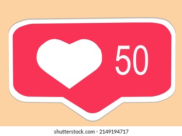 likes for beautiful and cute ads with numbers that will go from ten to one hundred