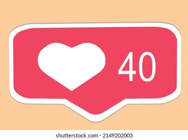 likes for beautiful and cute ads with numbers that will go from ten to one hundred