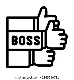 likes for boss line icon vector. likes for boss sign. isolated contour symbol black illustration