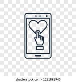 Likes concept vector linear icon isolated on transparent background, Likes concept transparency concept in outline style